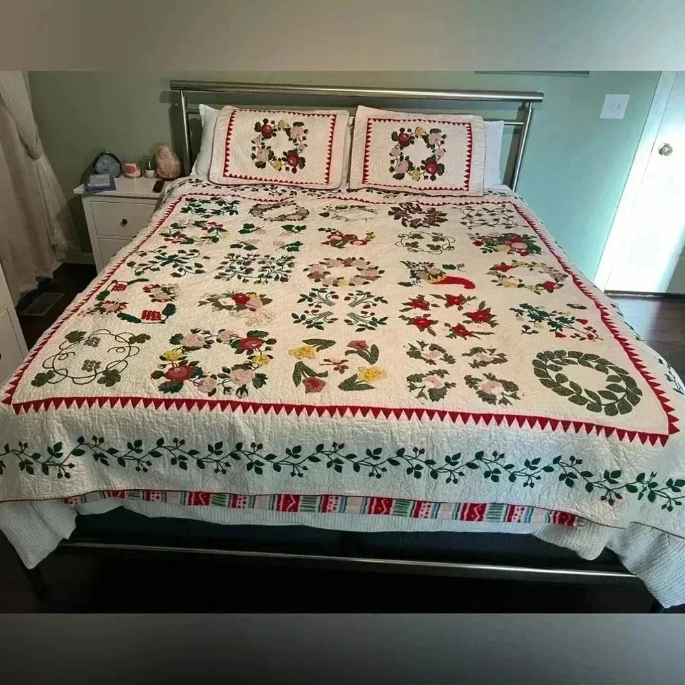VTG-1992 Collector's Quilt “THE BIRD’S QUILT” Reproduction Quilt Sz 81.5X85.75”